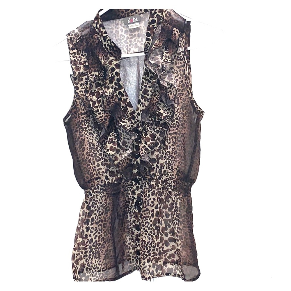 Leopard Ruffle Top